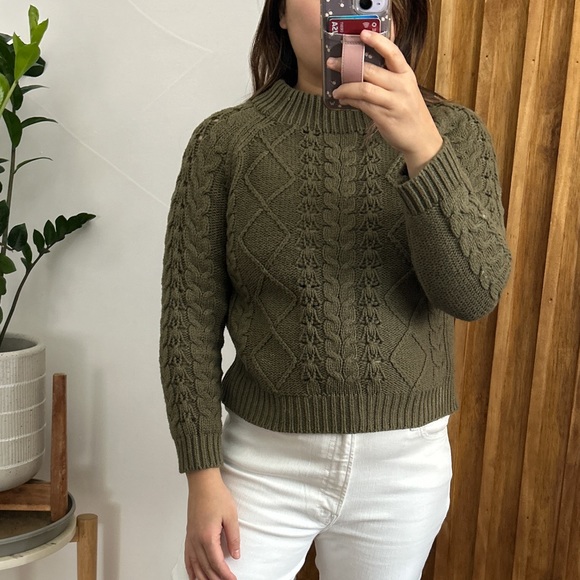 J crew Mockneck Cable-Knit Sweater. Size S - Picture 2 of 9